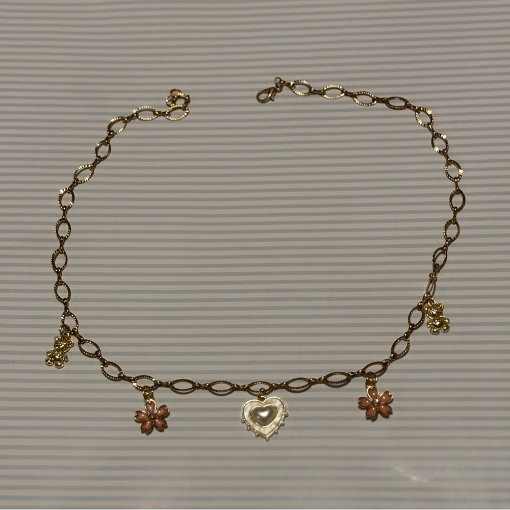 Gold Tone Charm Necklace No. 2